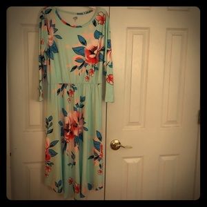 Tickled Teal size S Dress